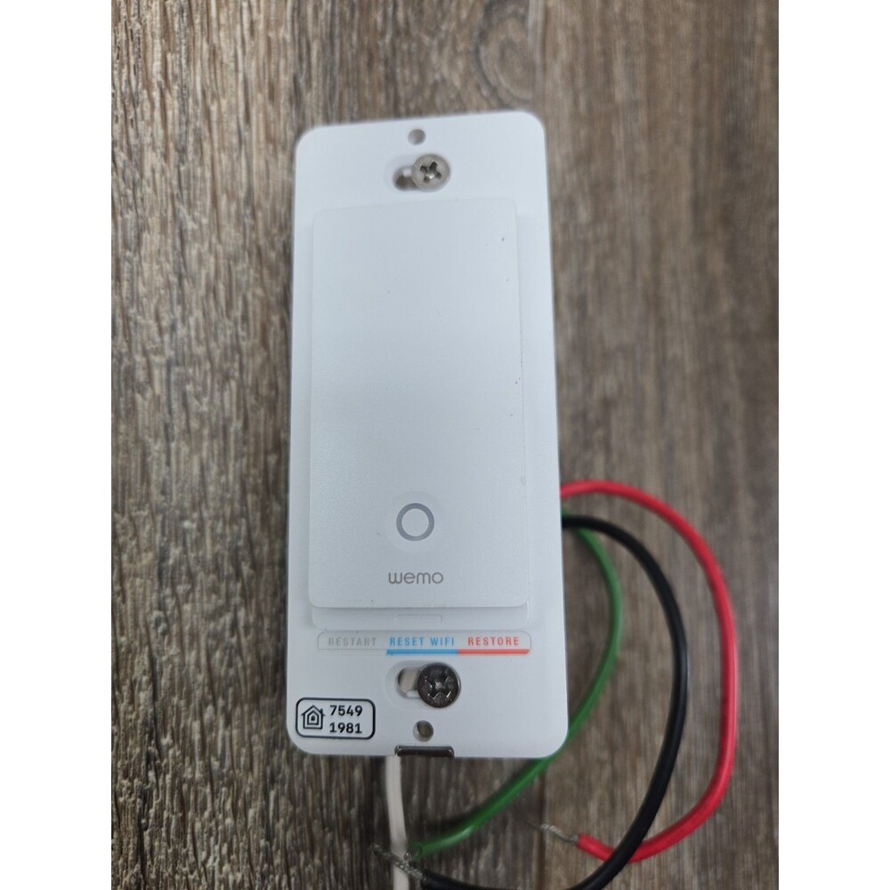 Belkin Wemo WLS040 WiFi Smart Light Switch White Used